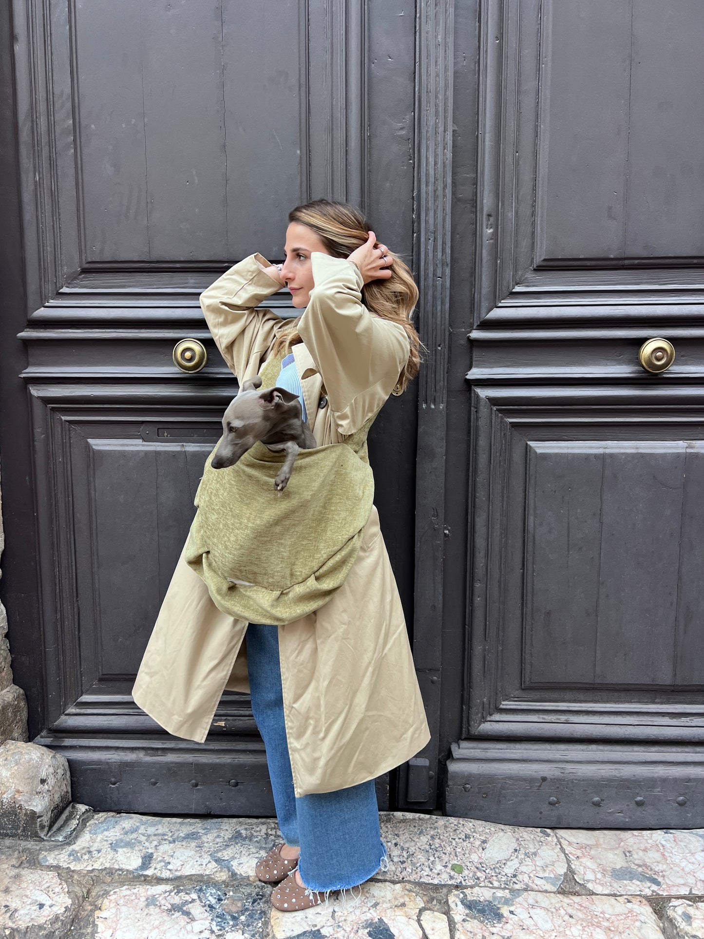 Sac transport chien - kaki